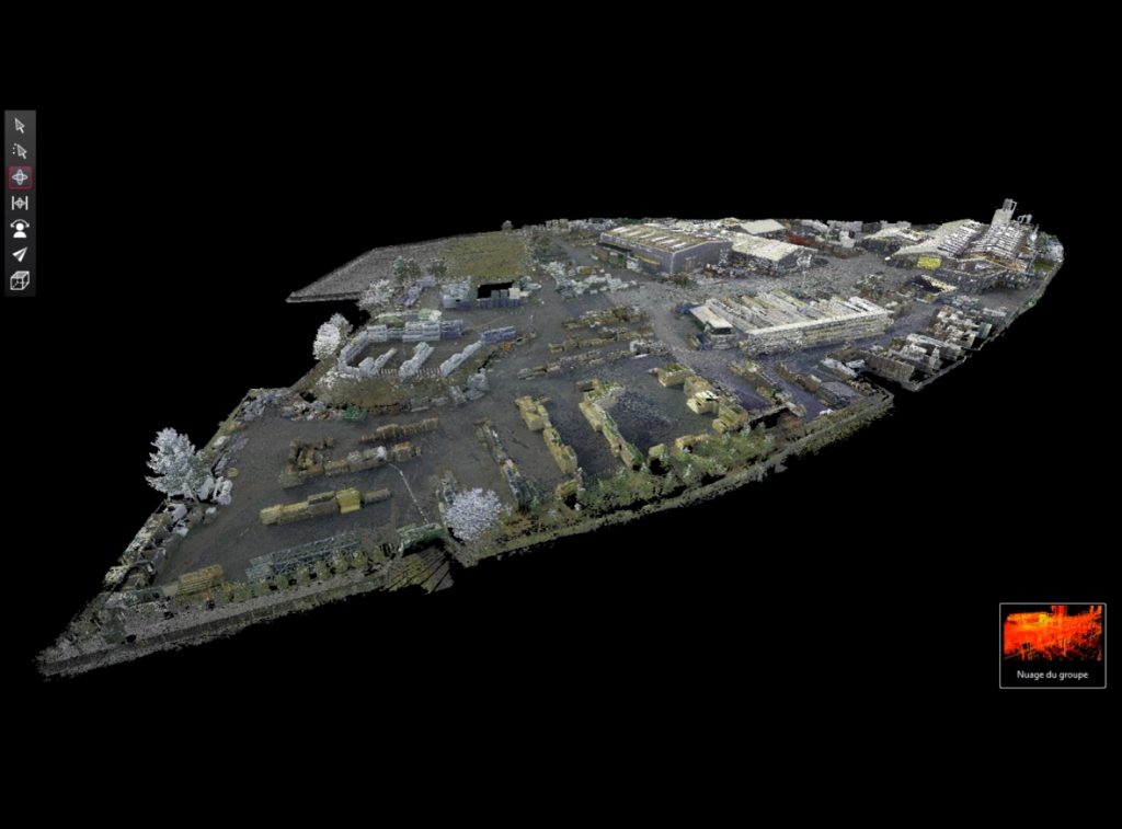 Aspir3d pour une numérisation 3d d'un atelier de charpente
